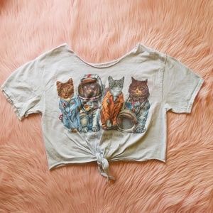 🌌🚀🙀Space Cats Custom Crop Top
